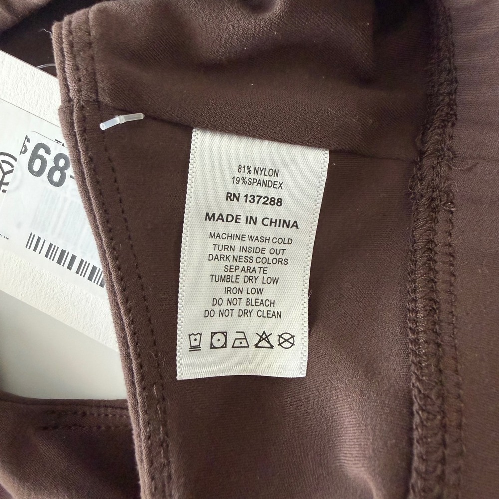 Year of Ours Studio Racer Bralette Oak Dark Brown Large Activewear Yoga Athletic - Picture 8 of 8